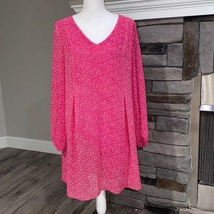 INC DRESS SIZE 2 PINK & WHITE